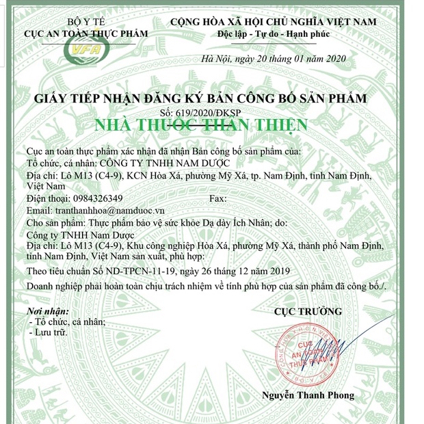 DẠ DÀY ÍCH NHÂN – Hỗ trợ giảm viêm loét dạ dày, trào ngược dạ dày thực quản (10 gói)