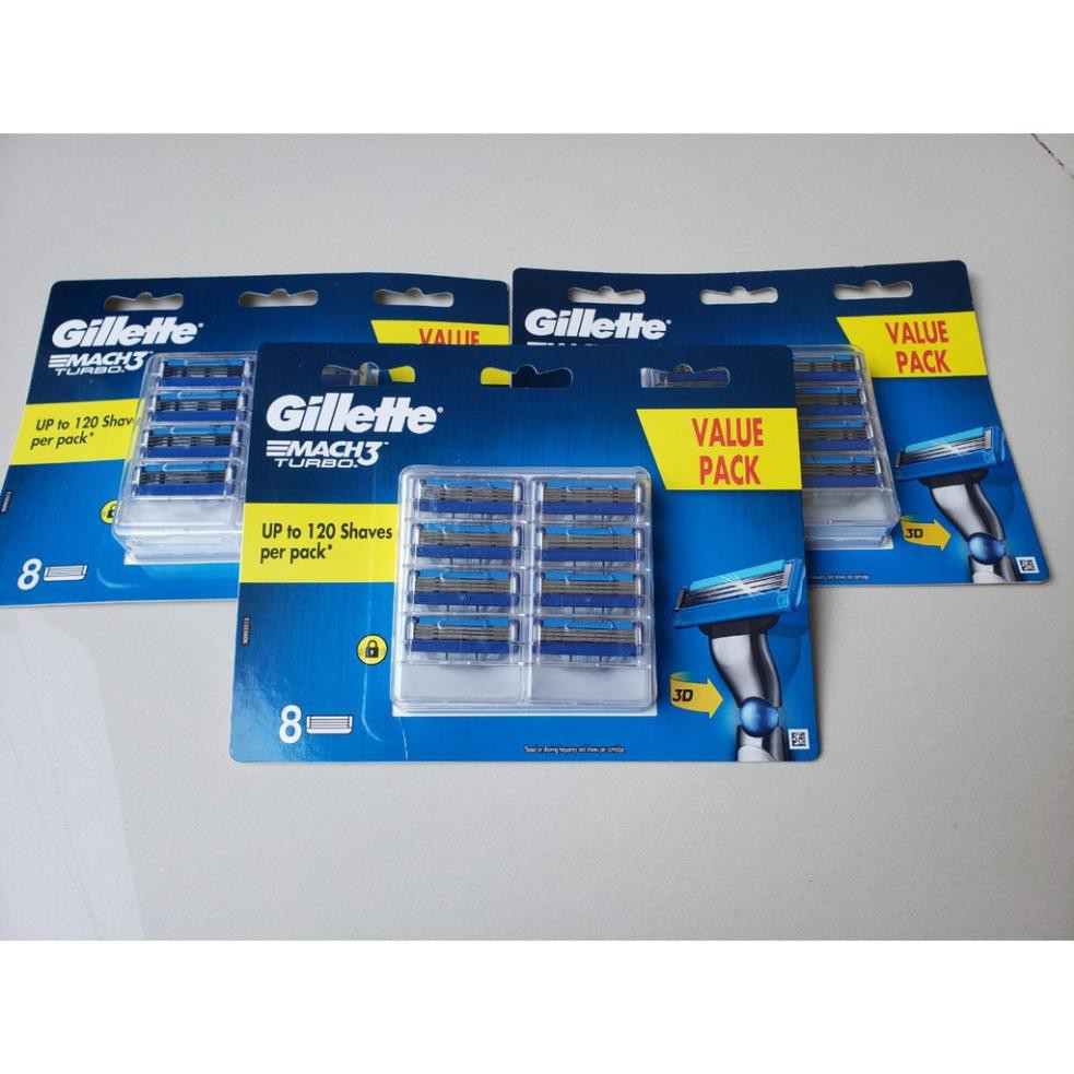 Hộp 8 lưỡi dao cạo râu Gillette Mach 3