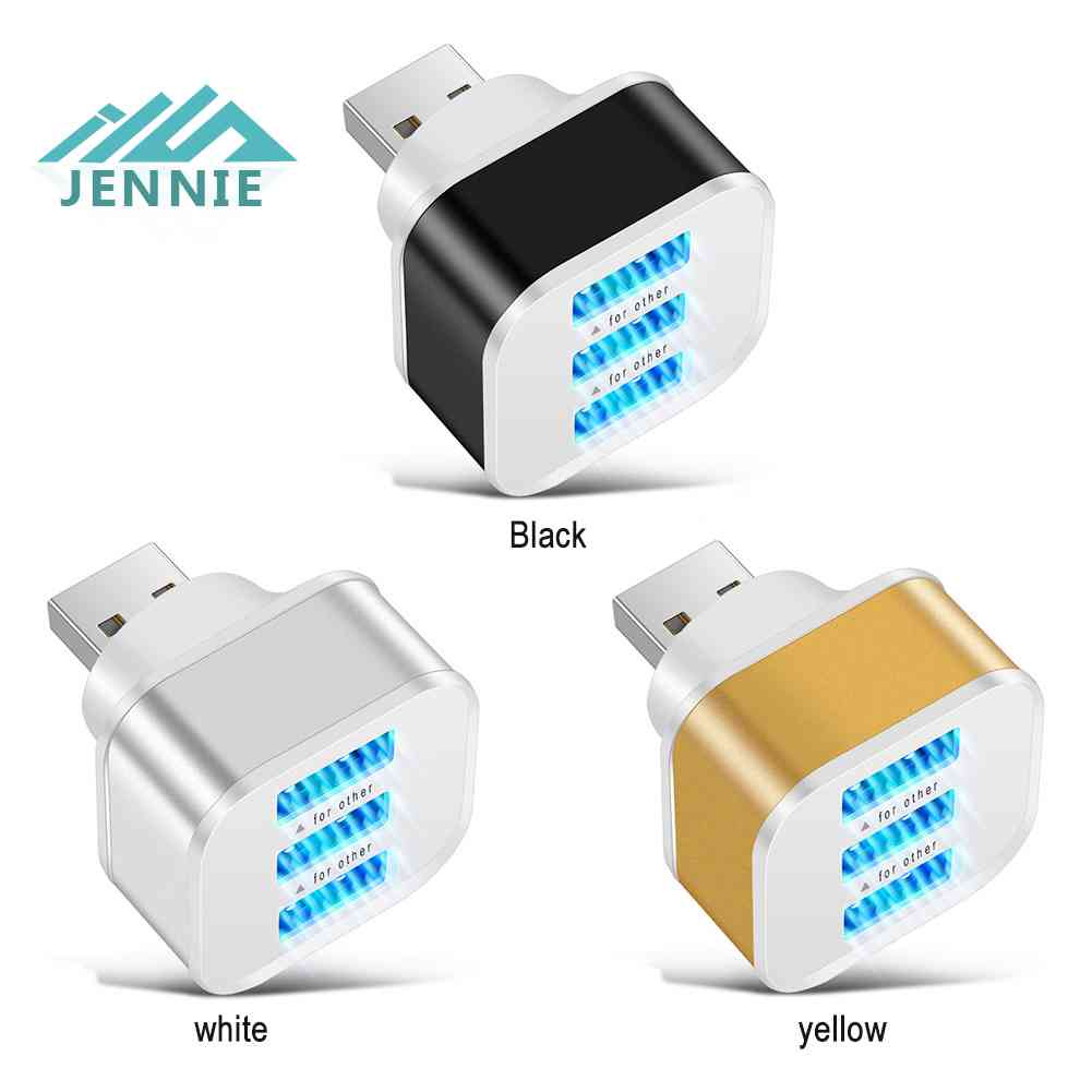 Bộ Chia 3 Cổng Usb 2.0 HUB Có Đèn LED Báo Hiệu Cho Điện Thoại