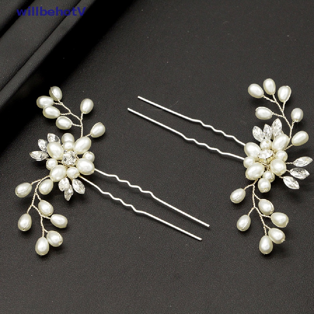 Trâm Cài Tóc Hình Hoa Đính Ngọc Trai Handmade Thanh Lịch Cho Cô Dâu