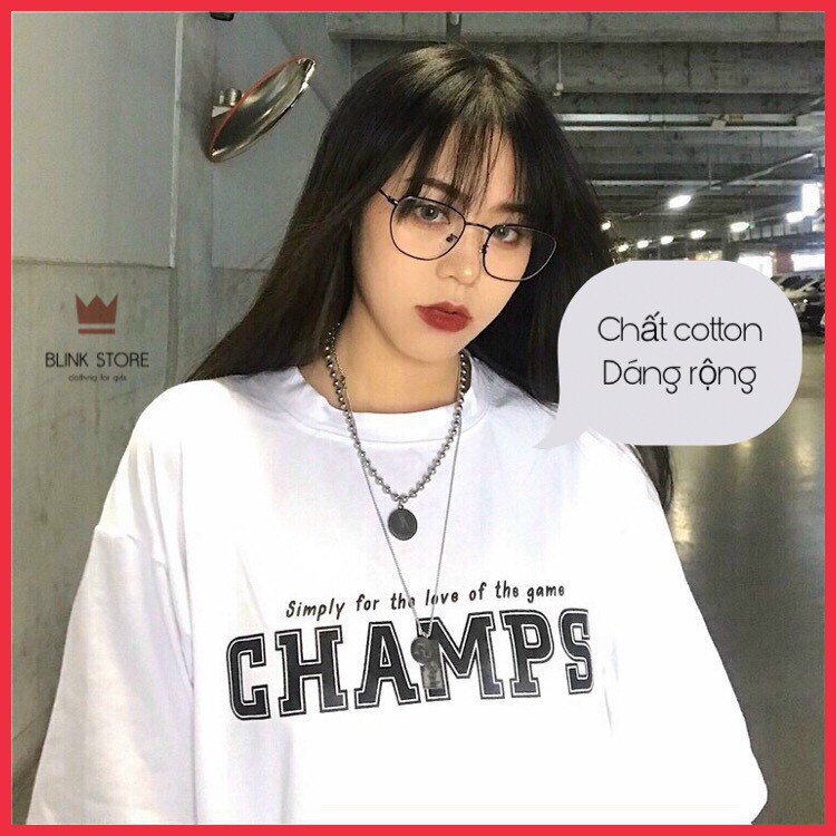 Áo Thun Tay Lỡ Unisex Form Rộng Oversize Vải Cotton Blink Store