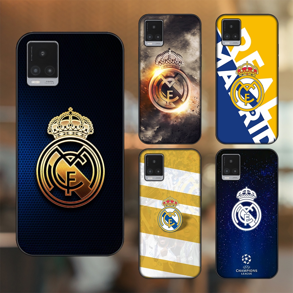 Ốp lưng Vivo V20 viền đen in hình Real Madrid