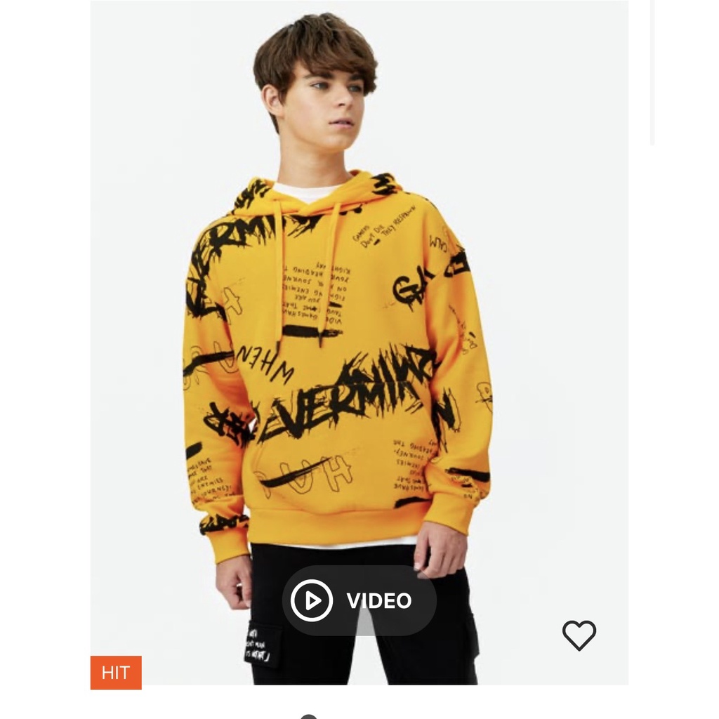 Áo nỉ hoodie bé trai phối chữ