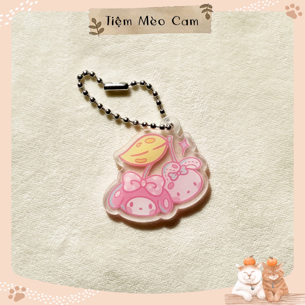 Móc khoá nhân vật hoạt hình Sanrio dễ thương - Cinnamoroll, Kuromi, My Melody, Hello Kitty, Pompompurin