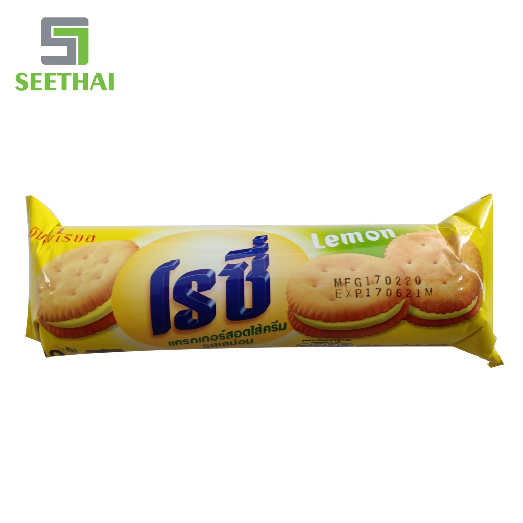 Bánh quy giòn nhân kem chanh ROSY 100gr - bánh quy Thái Lan không chất bảo quản - Biscuit sandwich crackers lemon