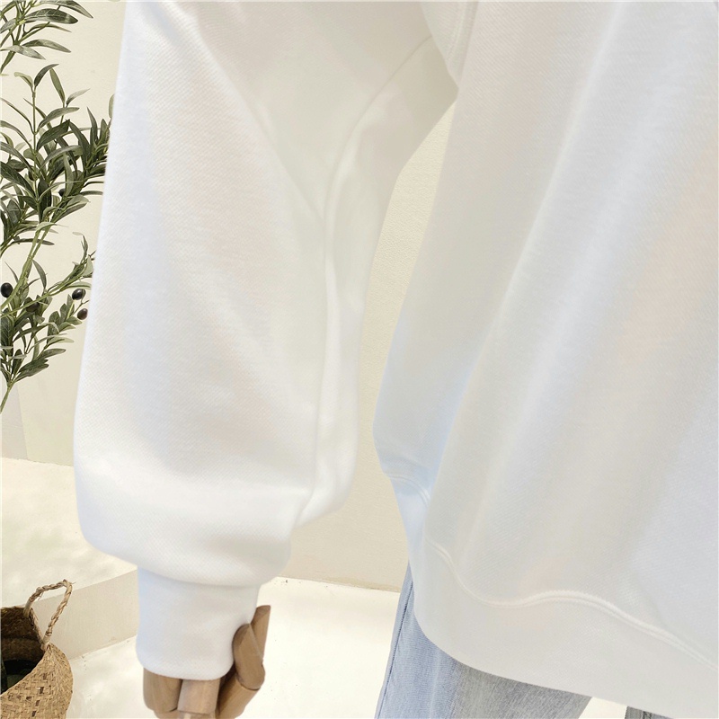 NRVP Áo Hoodie Tay Dài Dáng Rộng Phong Cách Hàn Quốc 2021 Cho Nữ