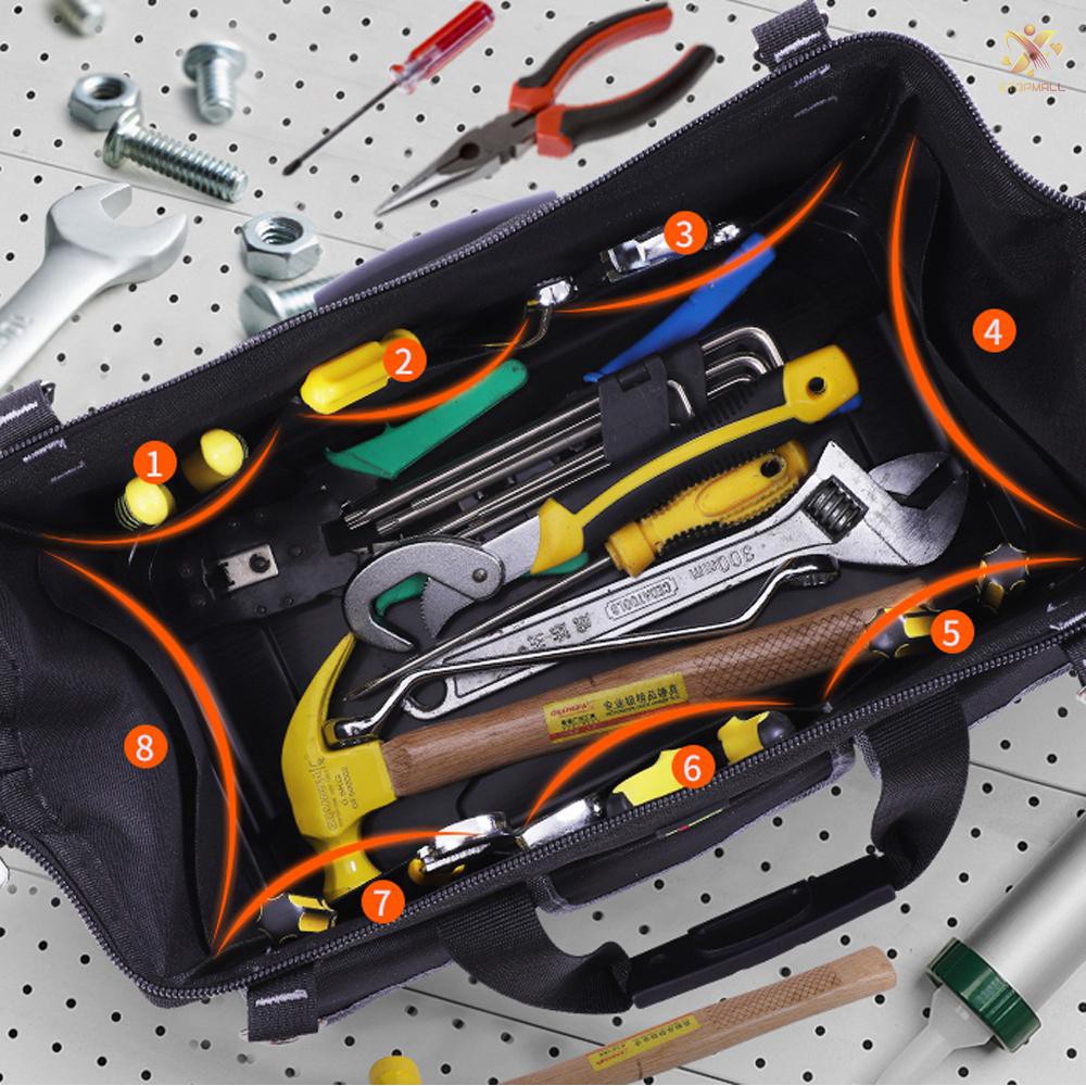 E&amp;T YILEQI Multifunctional Large Capacity Thicken Oxford Cloth Plastics Bottom Toolkit for Plumber a