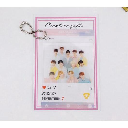 Thẻ trong suốt in chữ ký của nhóm nhạc seventeen