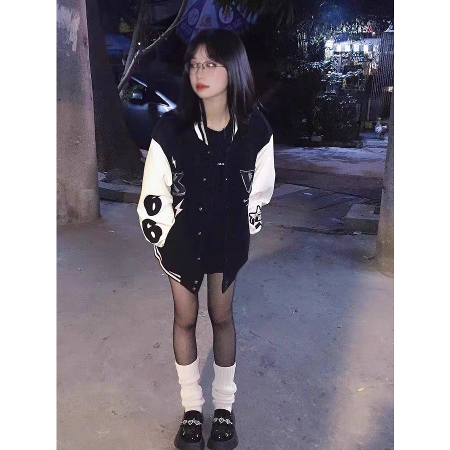 Giày da nữ Mary Jane độn đế đính đá dễ thương