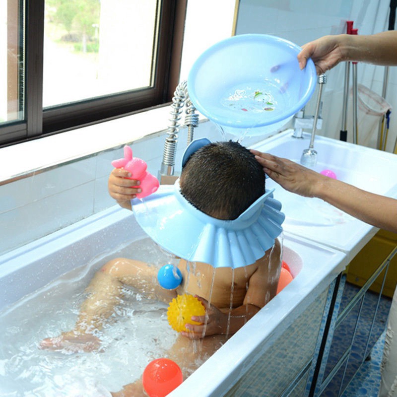 Mũ tắm chắn nước cho bé thiết kế tiện dụng