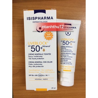 KEM CHỐNG NẮNG UVEBLOCK SPF50 MÀU DA ( Mẫu mới - Hàng chính hãng)