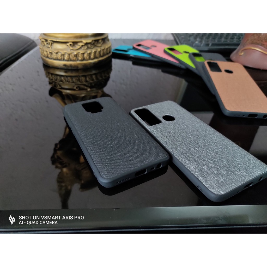 Ốp da vân vải Bphone A40 A50 A60 Vsmart aris Live 4 Joy 4 aris pro Live 1 Joy 3 trẻ trung + Free Ship