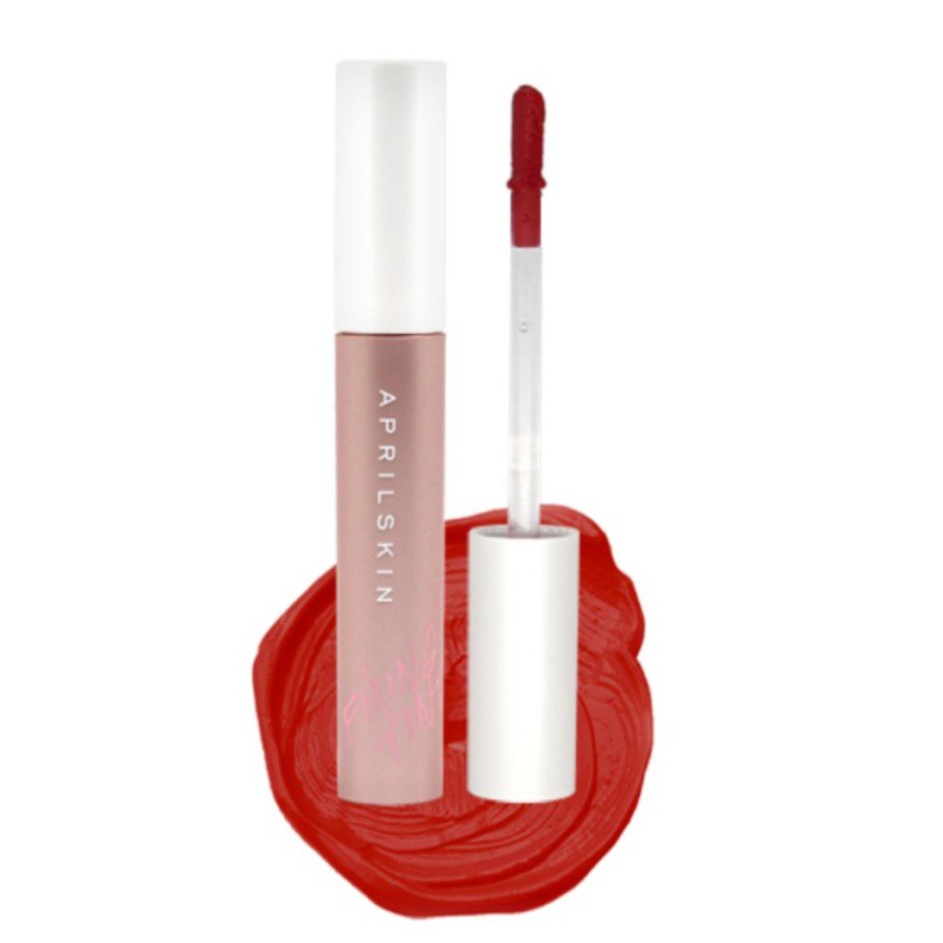 Hàng chính hãng Son kem siêu lì April Skin Fixing Tint # bloody mary