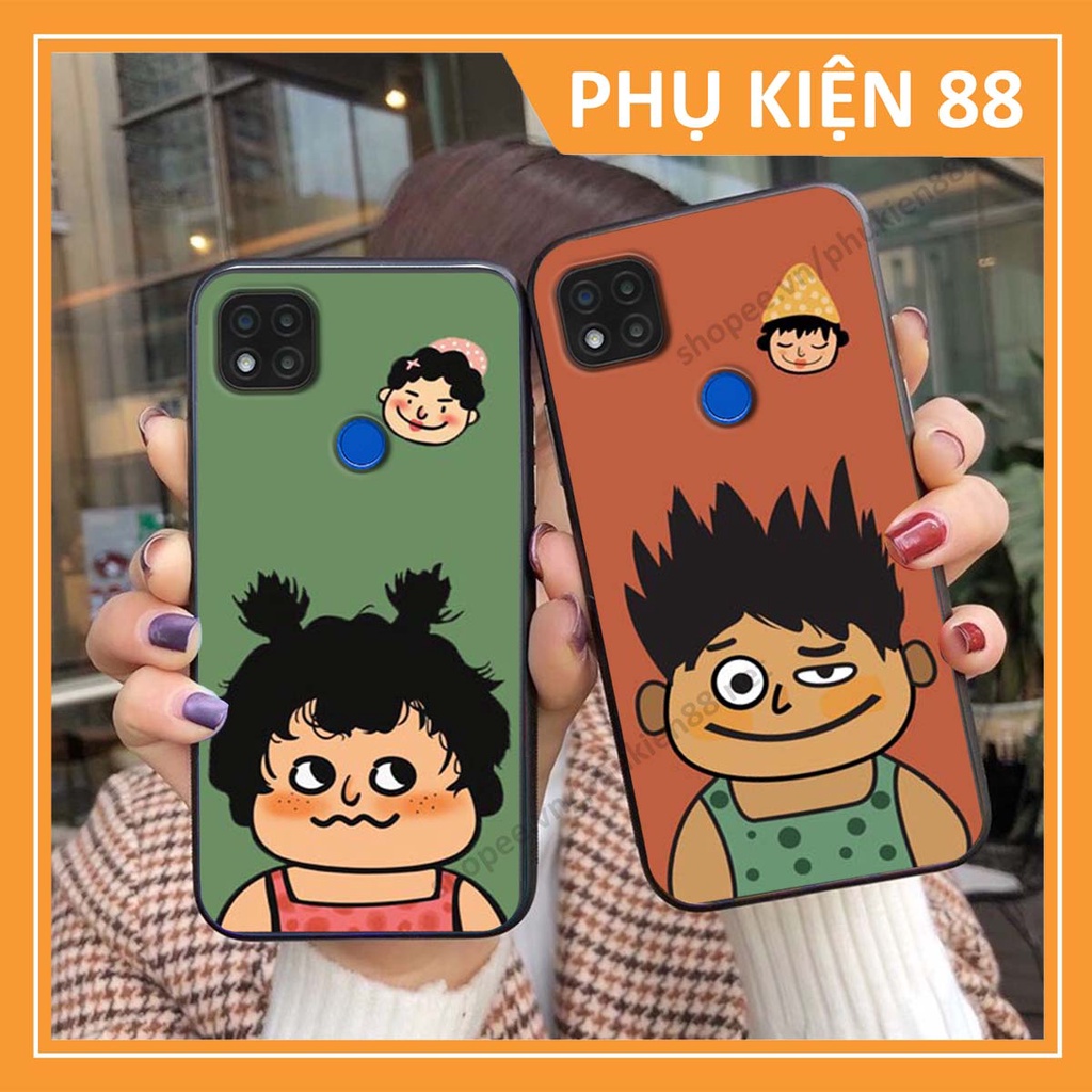 Ốp lưng Xiaomi Redmi 9C ốp điện thoại LineBear, bé tóc xù, hoa siêu đẹp