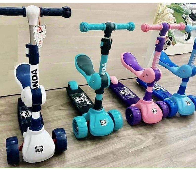 Xe Trượt Scooter 3 In 1 Mẫu mới Nhất 2021 ( Mẫu Heo Peppa Pig ) Panda Gấu Tùy Chọn