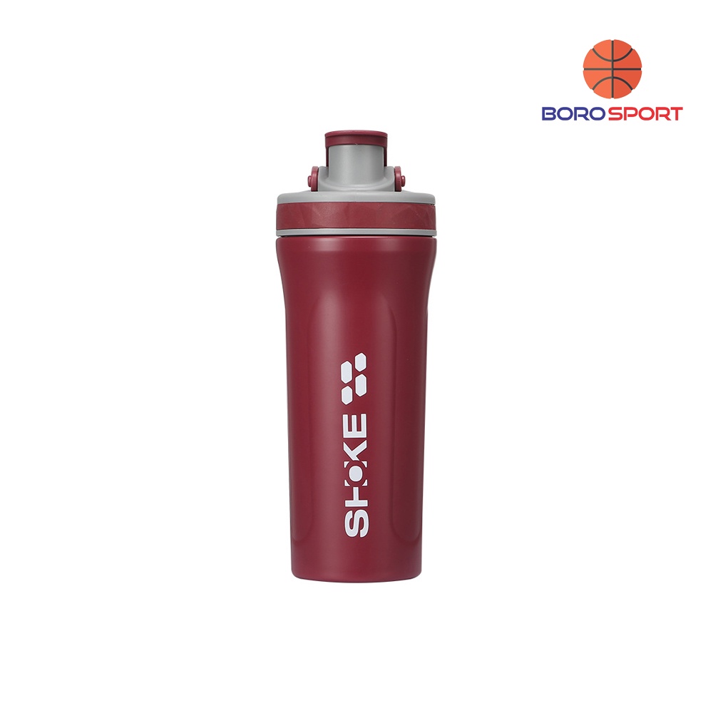 Bình nước thể thao tập gym kết hợp bình lắc whey shaker inox 304 dung tích 800ml CLEACCO dòng SHOKE - Hàng chính hãng