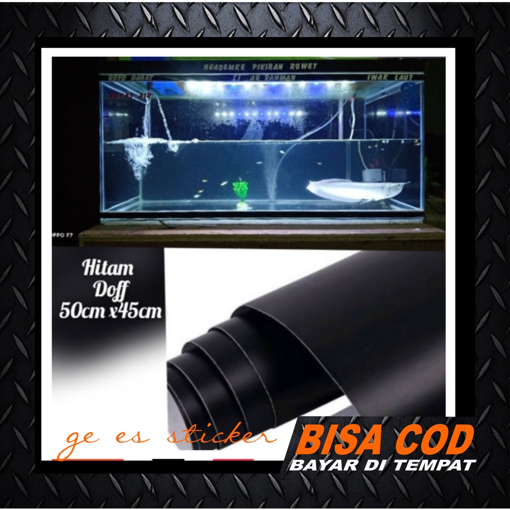 Miếng dán nền bể cá màu đen