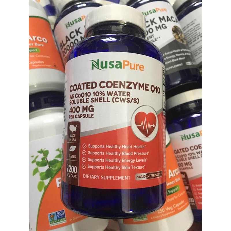 NusaPure CoQ10 (Coated Coenzyme Q10) 400mg 200v