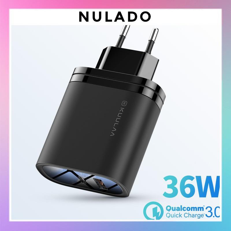 Cốc Sạc Nhanh 2 Cổng USB - Type C QC3.0 KuuLaa 36W dành cho Xiaomi Iphone Huawei OPPO PD36W NULADO