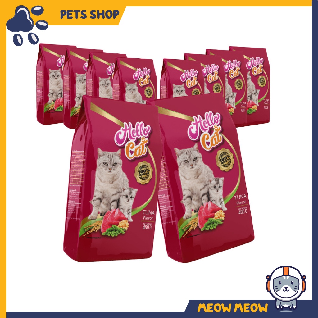 Hạt cho mèo Hello Cat | Túi 400gr | Hạt dinh dưỡng cho mèo trên 3 tháng tuổi.