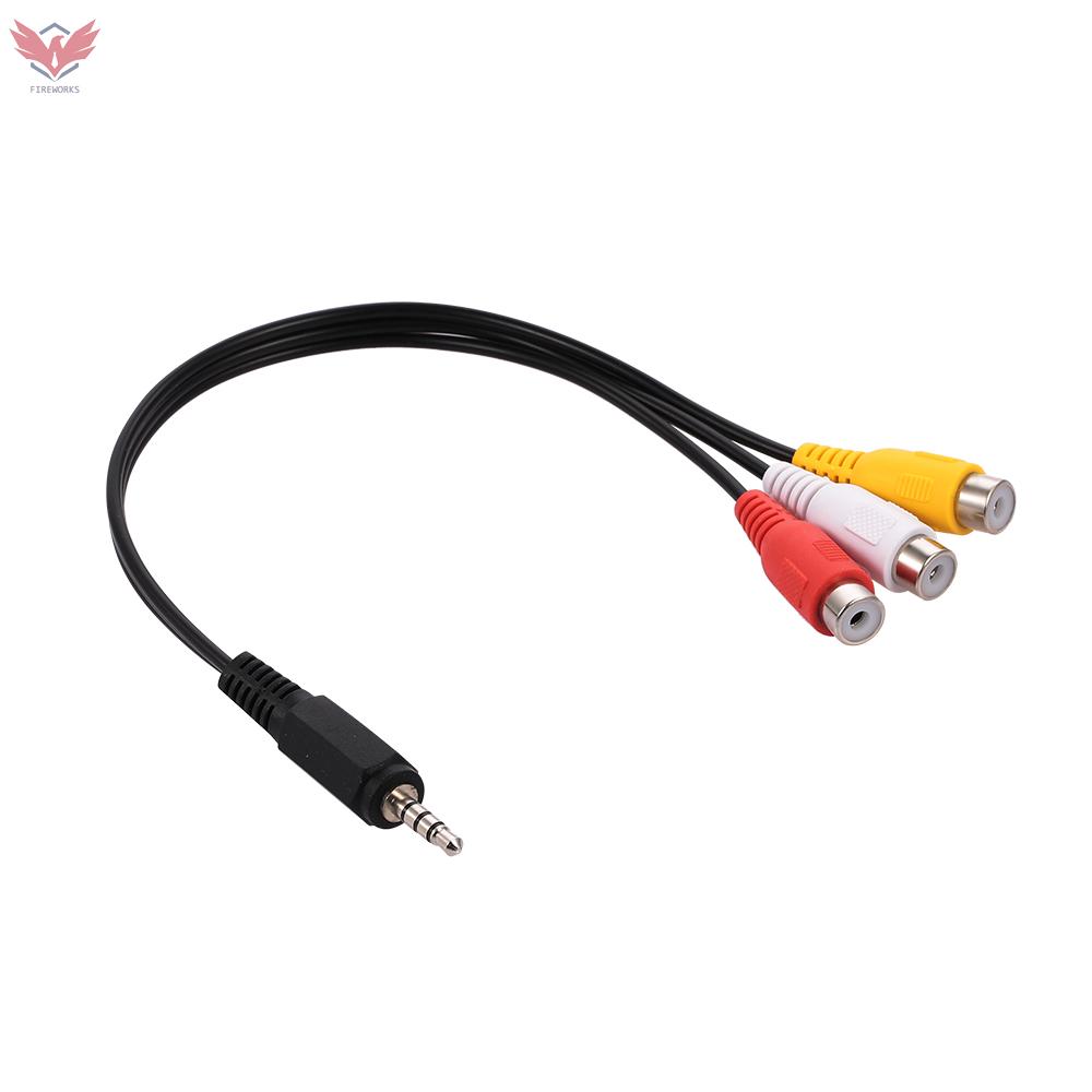 Cáp Chuyển Đổi Âm Thanh Video Từ Giắc Cắm 3.5mm Sang 3 Rca Chất Lượng Cao | BigBuy360 - bigbuy360.vn