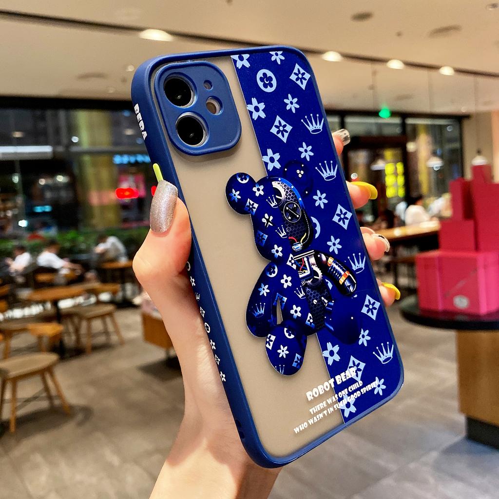 Ốp Điện Thoại In Hình Gấu KAWS Cho IPhone 13Promax 12 11 7Plus X Xs Max XR 8 7