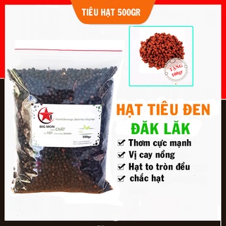 Hạt Tiêu Đen Giá Sỉ - TĐ500 - To Tròn Đều Chắc Hạt - Qùa Tặng 100gr Hạt Điều Màu Đỏ- BigMon