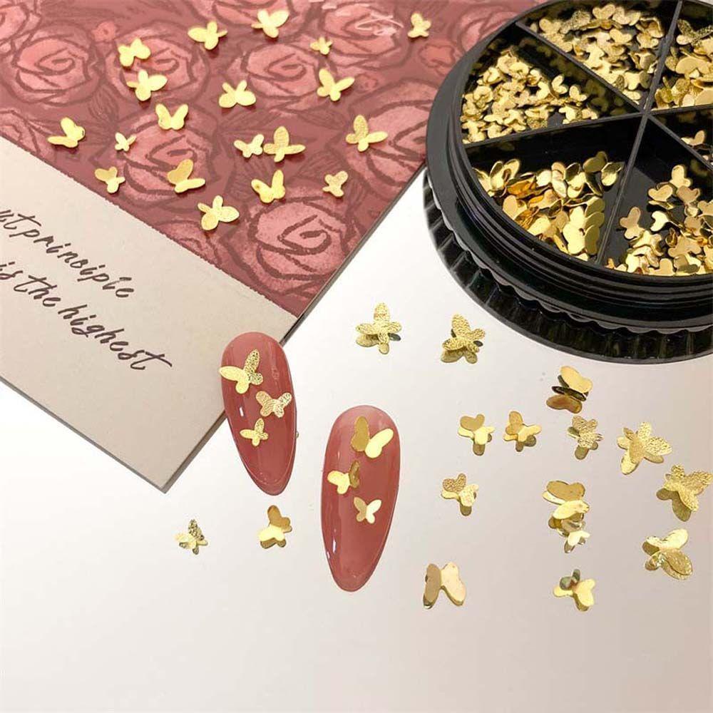 Miếng Dán Trang Trí Móng Tay Hình Bướm Thời Trang|Phụ Kiện Trang Trí Móng Tay 3D Nhiều Màu Sắc Phong Cách Hàn Quốc
