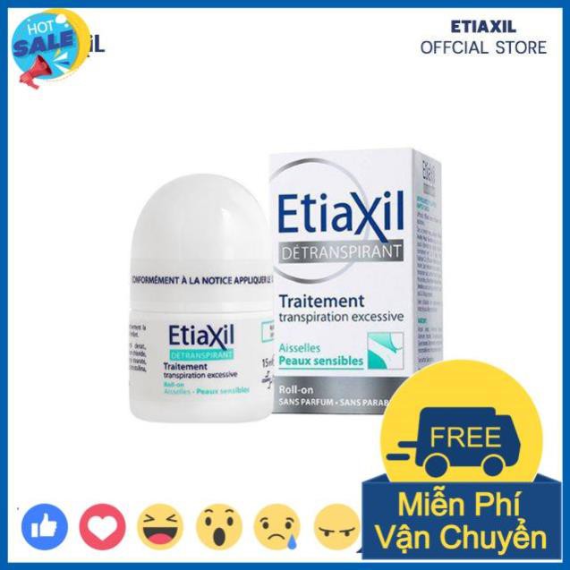 🎁KÈM QUÀ TẶNG🎁 Lăn Khử Mùi ngăn Mồ Hôi etiaxil Dành Cho Da nhạy cảm 15ml chính hãng pháp ngăn hôi nách