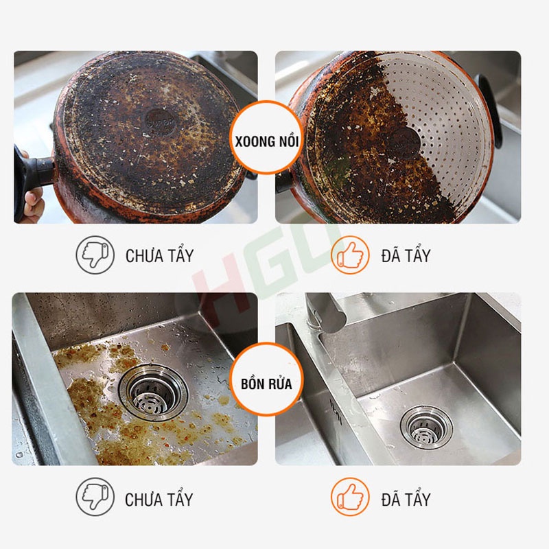 Tẩy Dầu Mỡ Nhà Bếp Máy Hút Mùi Chất Tẩy Rửa Vệ Sinh Nhà Bếp Siêu Sạch An Toàn Trên Mọi Bề Mặt VGpro