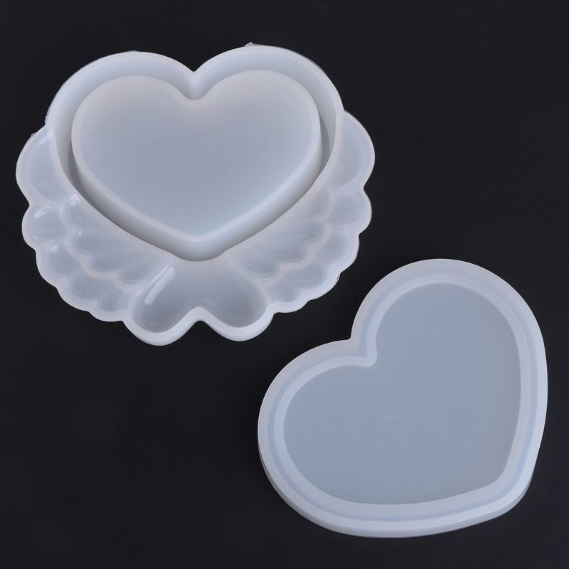 Flgo * DIY Handmade Storage Jewelry Box Love Heart Moon Flower Silicone Mold