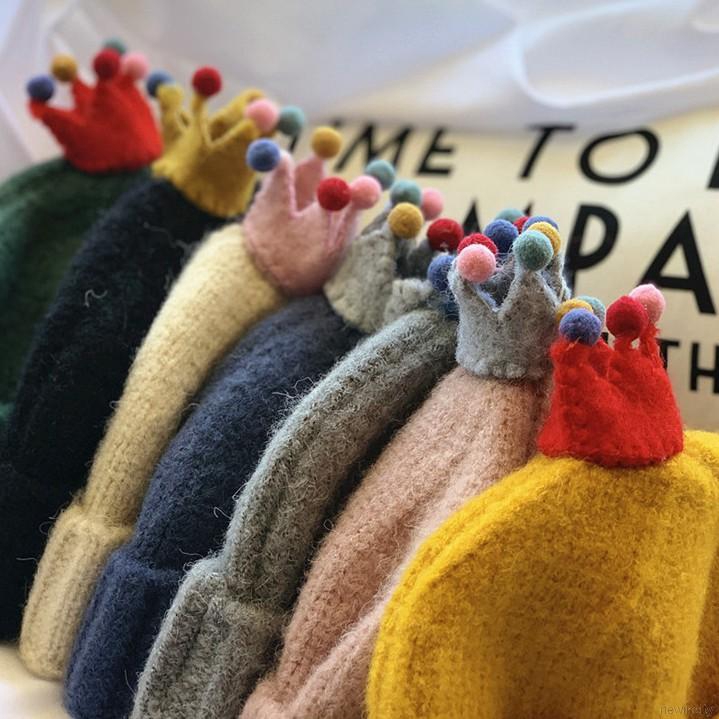 Nón đan len giữ ấm phong cách Hàn Quốc dễ thương cho bé