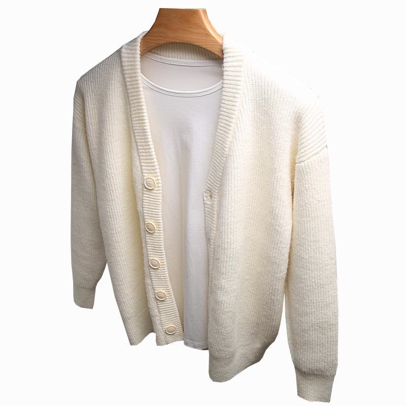 Áo khoác len cardigan dáng rộng đơn giản thời trang thu đông