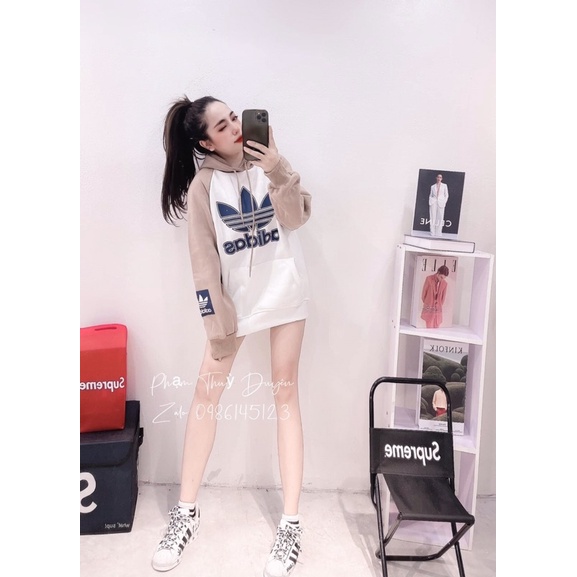 ⚡️BÁN SỈ⚡️Áo hoodie có mũ hồng trắng