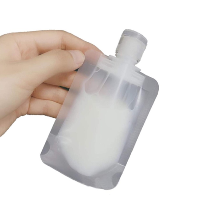 Túi đựng hóa mỹ phẩm 30ml/ 50ml/ 100ml cso nắp lật bằng nhựa trong suốt thân thiện với môi trường