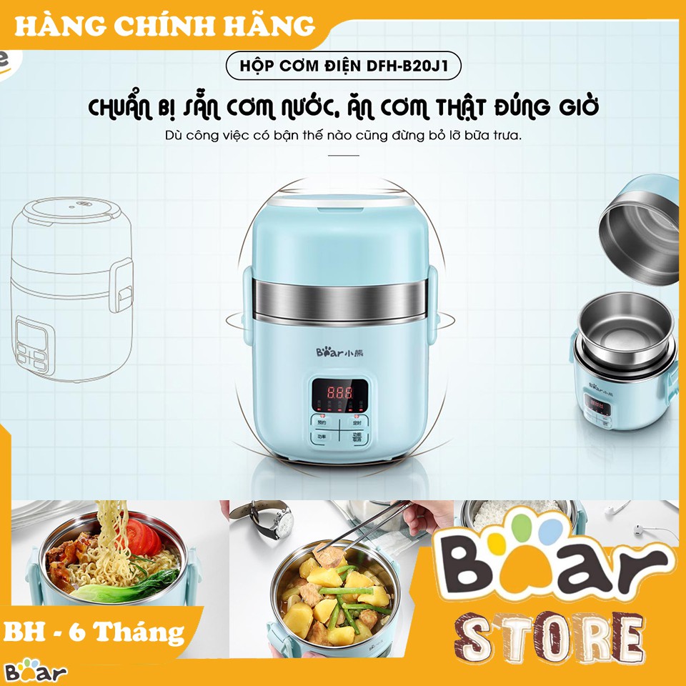 Nồi Cơm Điện Mini Đa Năng Bear DFH -B20J1 [Hàng nội địa order]