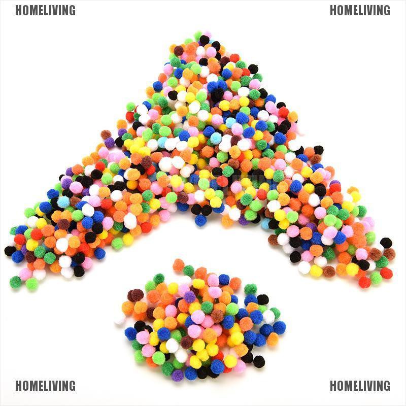 1000 Cục Bông Mềm 10mm Nhiều Màu Sắc Dành Cho Trẻ Em