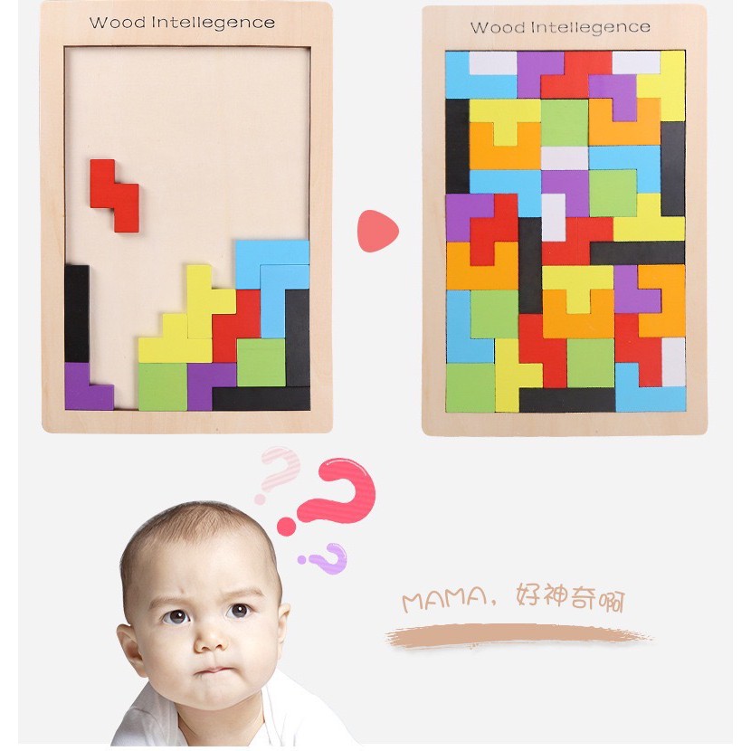 Đồ chơi bảng ghép Tetris Montessori - phát triển trí thông minh của trẻ