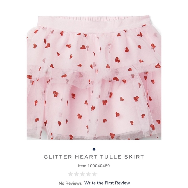 Chân váy tutu bé gái  - JANIE and JACK - vải ren - hoạ tiết trái tim