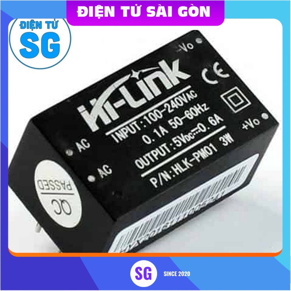 Module Nguồn AC-DC Hi-Link HLK-PM01 5VDC 3W / 12VDC 3W / 24VDC 3W