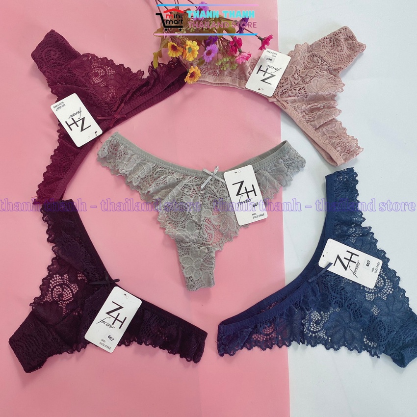 Quần lọt khe nữ Thái Lan ZH Forever 667 free size L, chất ren mềm mại, co giản 4 chiều, mặc thoải mái