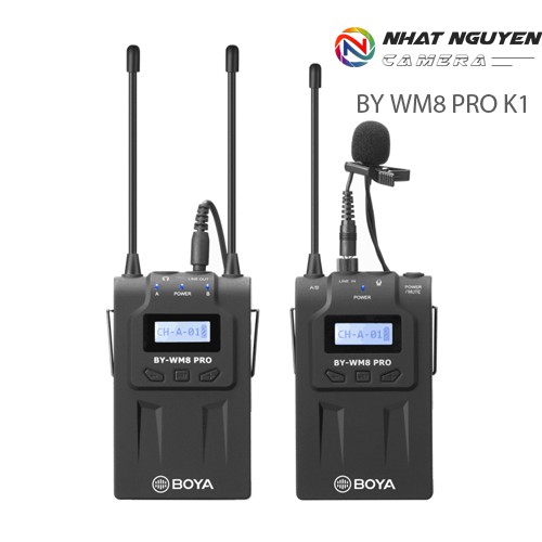 Micro không dây Boya WM8 PRO K1 / BY WM8 PRO K1 - Bảo hành 12 tháng