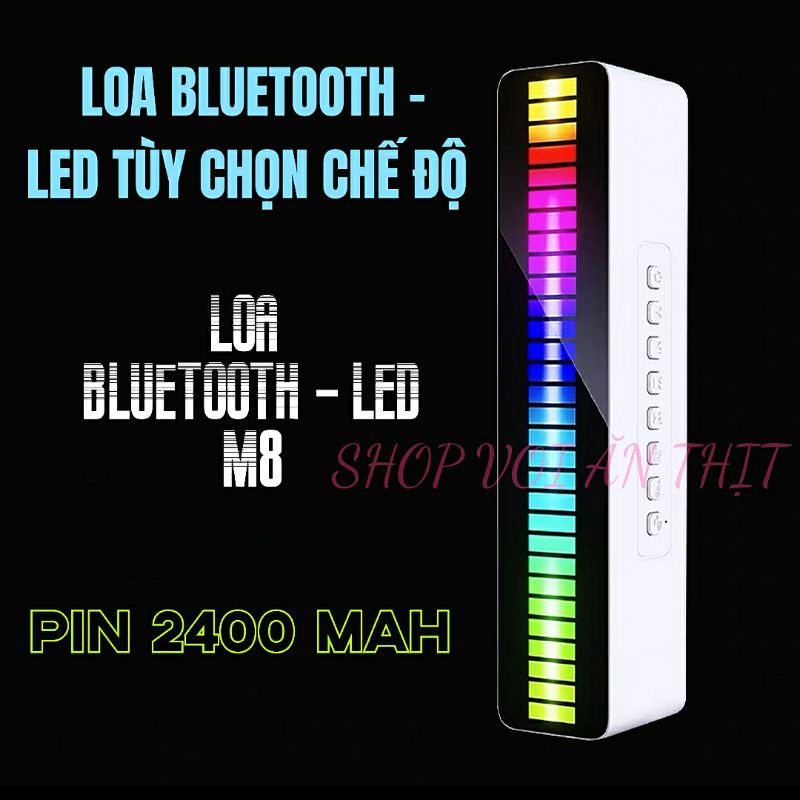 Loa Bluetooth Led RGB 6 chế độ Led tùy chọn, âm thanh vòm 360 với loa kép cùng màng lọc âm thấp. Dùng Decor rất đẹp