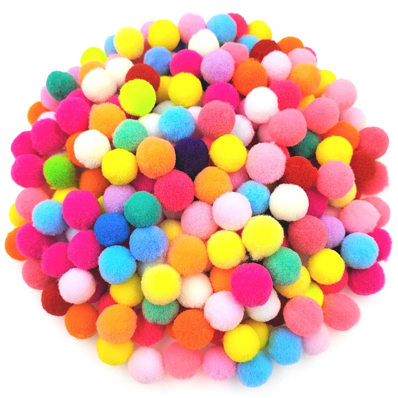 Quả Cầu Lông Xù 10/15mm Mềm Nhiều Màu Sắc Dùng Để Làm Đồ Trang Trí Thủ Công