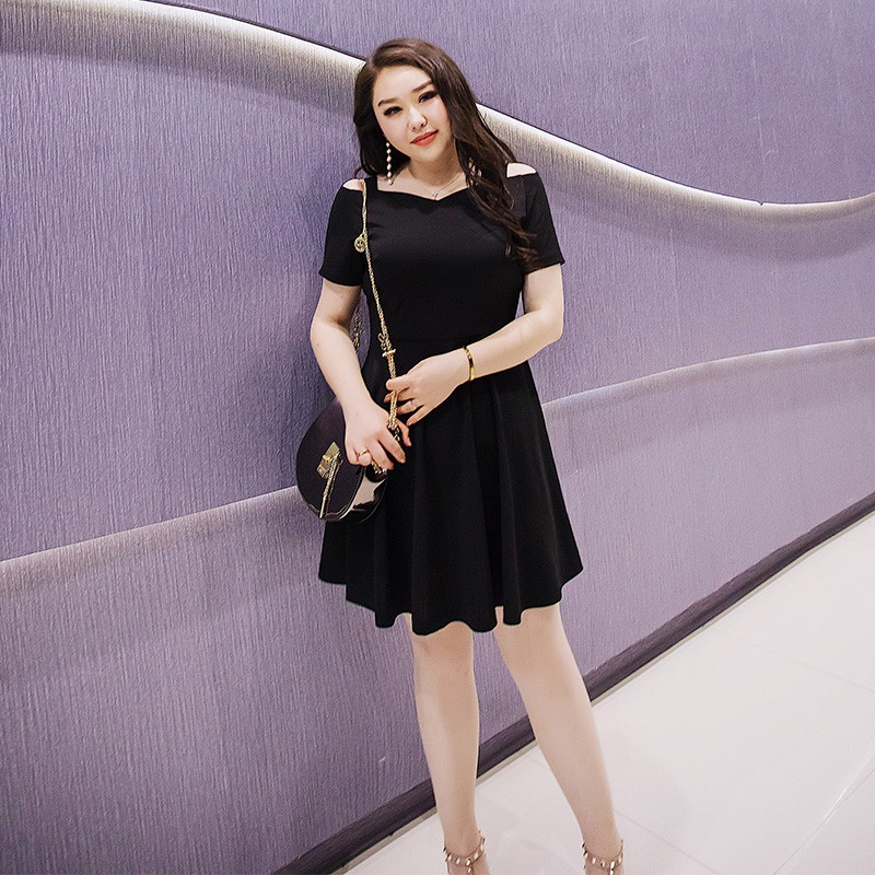 Đầm trễ vai hai dây bản to dáng xòe fullsize 40-120kg