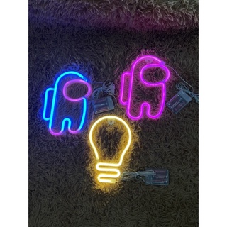 ĐÈN NEON TRANG TRÍ KIỂU AMONG US ĐÁNG YÊU