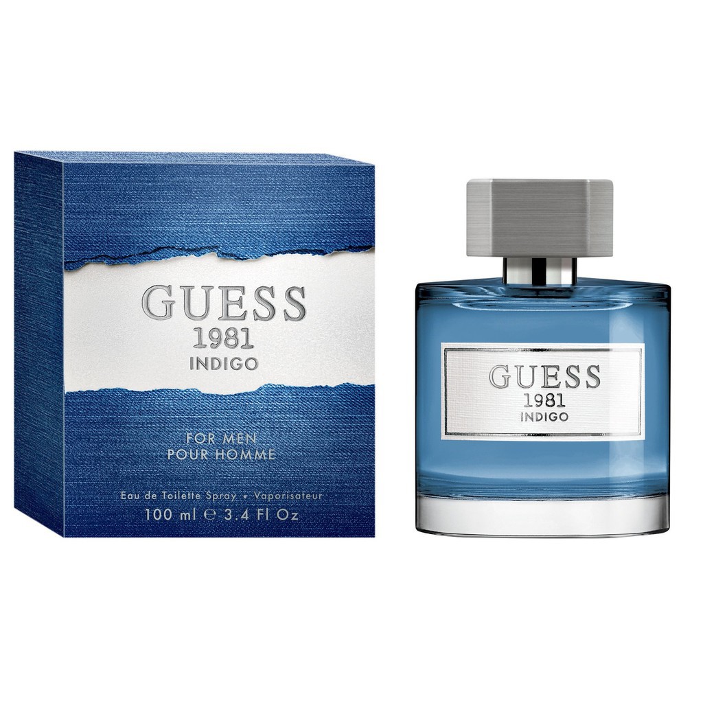 Nước hoa nam cao cấp authentic Guess 1981 Indigo for men eau de toilette 100ml (Mỹ)