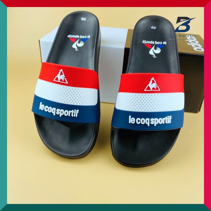 Dép nam Logo con gà dép nam quai ngang đế cao su siêu nhẹ chống thấm nước quai 2 lớp cực dày bền bỉ full box