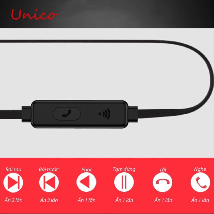 Unico A+Tai Nghe PTM T2 Gaming Có Dây Nhét Tai Chơi Game bass mạnh Chống Ồn Có Mic Cho PC và các dòng điện thoại