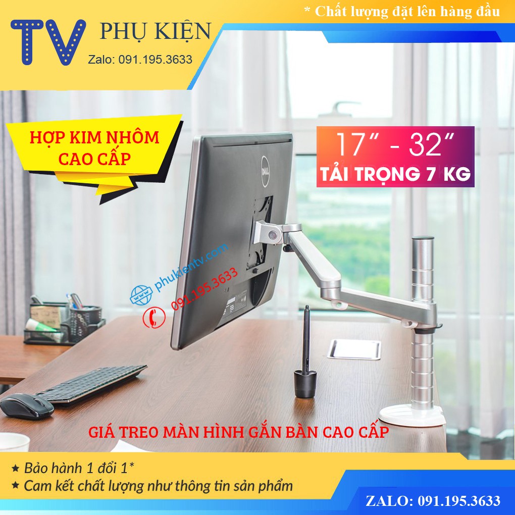 Giá Treo Màn Hình Máy Tính OA - 3S 17 - 24 - 27 - 32  inch / Tay Treo Màn Hình Hợp Kim Nhôm [ Cao Cấp Hơn NB F80 ]